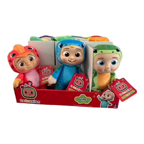 Set Of 6  Cute Cocomelon 9" Plush Doll JJ Bella CECE Cody NICO Nina NWT - Picture 1 of 7
